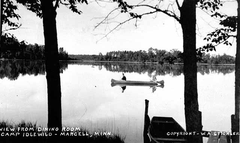 View of lake from Camp Idlewild near Marcell Minnesota, 1935