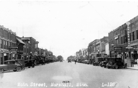 Main Street, Marshall Minnesota, 1920's