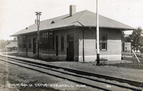 New C & N. W. Depot, Marshall Minnesota, 1910's