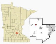 Location of Mayer, Minnesota