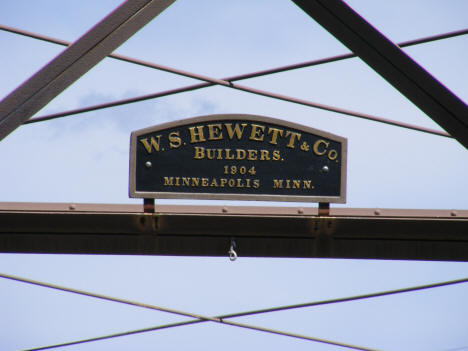 Name plate on old bridge, Mazeppa Minnesota, 2010