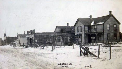 Street scene, McGregor Minnesota, 1912