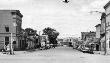 Street scene, McIntosh, Minnesota, 1940's
