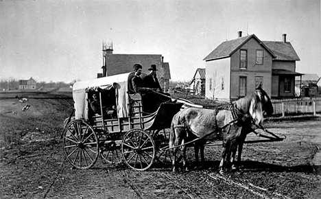 Stagecoach that traveled from Alexandria to Melrose Minnesota, 1876