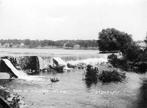 Dam at Melrose Minnesota, 1914