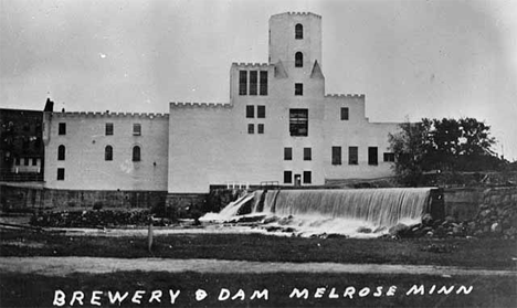 Melrose Brewery and Dam, Melrose Minnesota, 1938