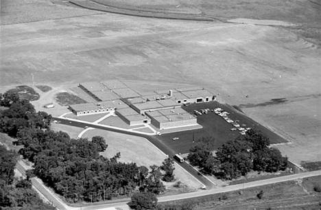 Aerial view, School, Melrose Minnesota, 1969