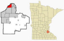 Location of Mendota Heights, Minnesota