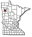 Location of Mentor Minnesota