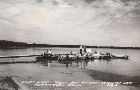 Gene's Place, Sunset Bay Resort, Merrifield Minnesota, 1950's