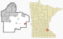 Location of Miesville, Minnesota