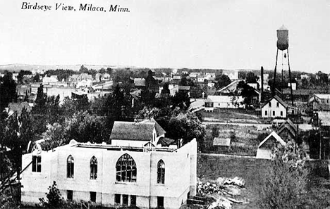 Birdseye view, Milaca Minnesota, 1910