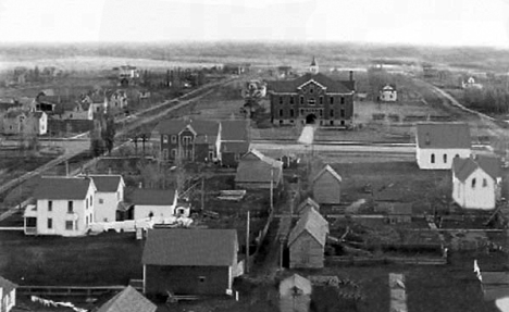 Birds eye view, Milaca Minnesota, 1905