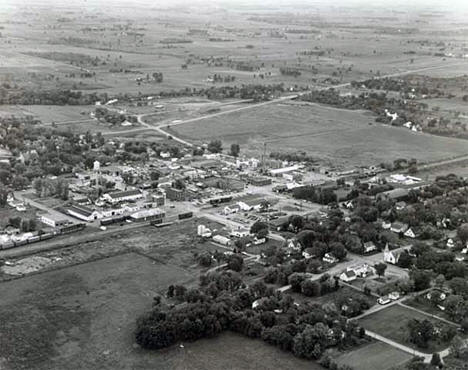 Aerial view of Milaca Minnesota, 1953