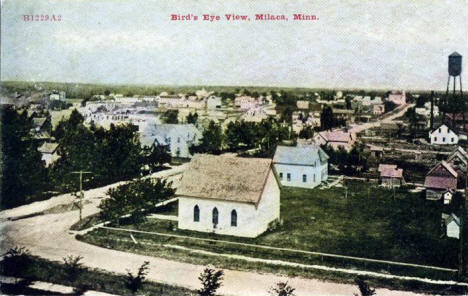 Birds eye view, Milaca Minnesota, 1908