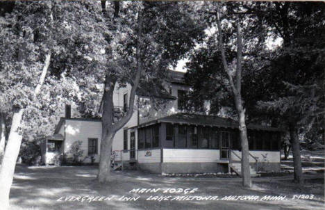 Main Lodge, Evergreen Inn, Lake Miltona, Miltona Minnesota, 1940's?