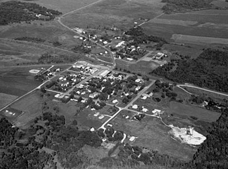 Aerial view, Miltona Minnesota, 1972