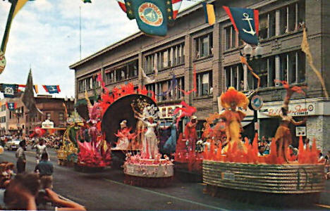 Aquatennial Parade, Downtown Minneapolis Minnesota, 1950's