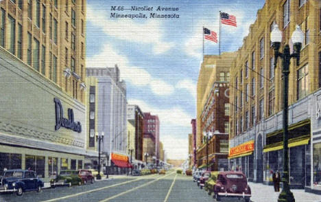 Nicollet Avenue, Minneapolis Minnesota, 1958