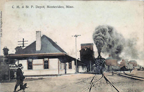 C. M. & St. P. Depot, Montevideo Minnesota, 1909
