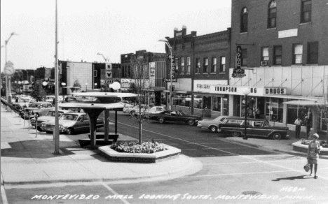 Montevideo Mall looking south, Montevideo Minnesota, 1960's