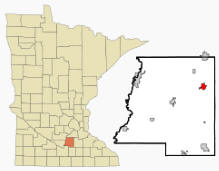 Location of Montgomery, Minnesota