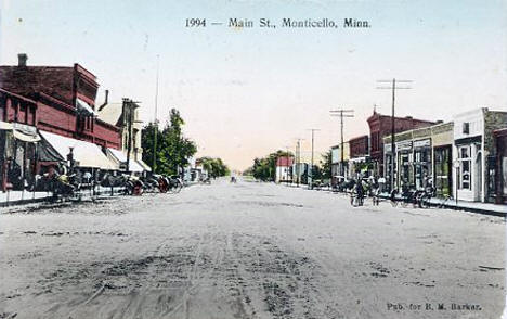 Main Street, Monticello Minnesota, 1911