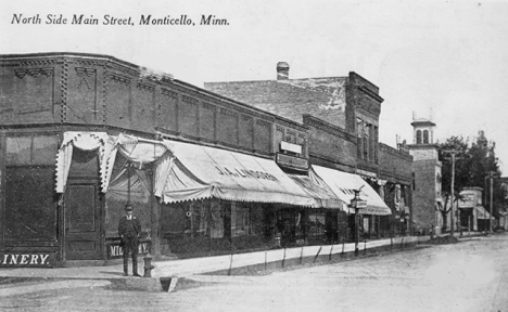 North side of Main Street, Monticello Minnesota, 1918