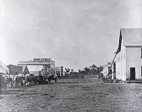 View in city of Moorhead Minnesota, 1870