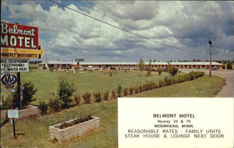 Belmont Motel, Moorhead Minnesota, 1970