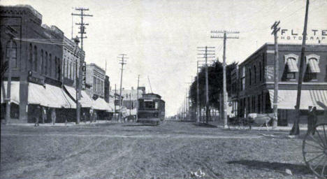 Front Street, Moorhead Minnesota, 1910