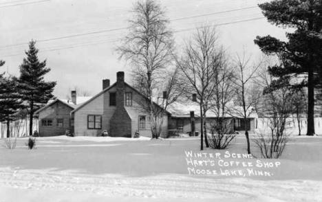 Hart's Coffee Shop, Moose Lake Minnesota, 1930's