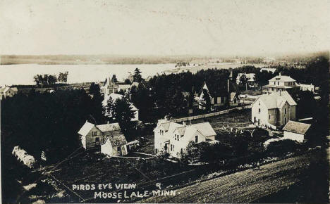 Birds Eye View of Moose Lake Minnesota, 1909