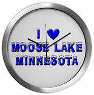 Moose Lake Winter Modern Wall Clock