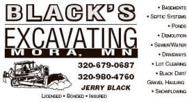 Black's Excavating, Mora Minnesota