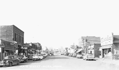 Main Street, Mora Minnesota, 1950's