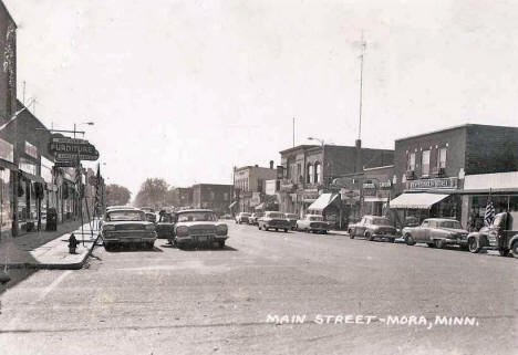 Main Street, Mora Minnesota, 1950's