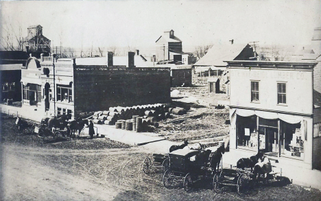 Street scene, Morgan Minnesota, 1910