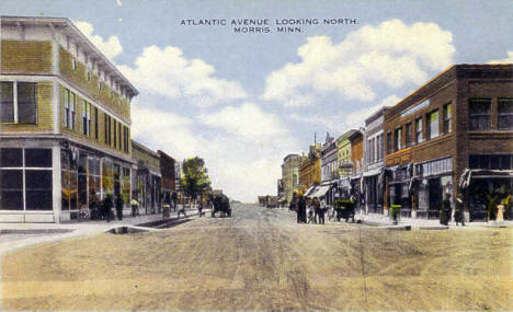 Atlantic Avenue looking north, Morris Minnesota, 1910's?