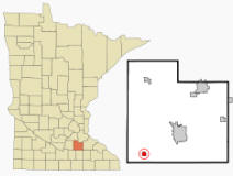 Location of Morristown Minnesota