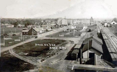 Birds Eye View, Morris Minnesota, 1910