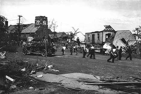 Aftermath of a cyclone, Morton Morton Minnesota, 1941