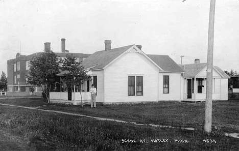 Scene at Motley in Morrison County, 1920