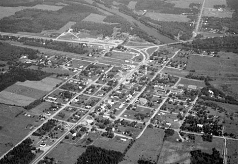 Aerial view, Motley Minnesota, 1973
