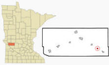 Location of Murdock, Minnesota