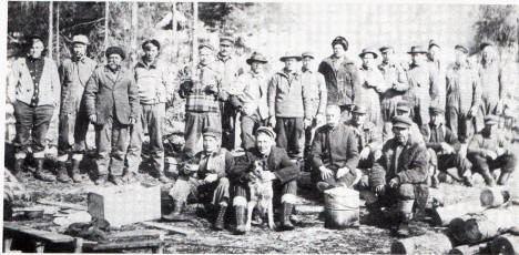 Typical early logging camp, Nashwauk Minnesota