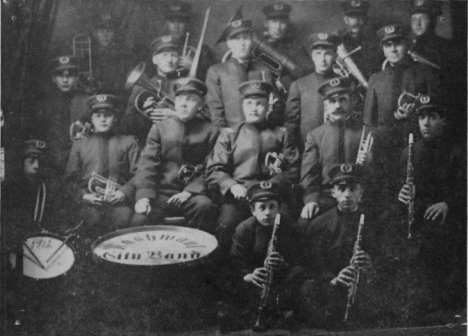 Nashwauk town band in 1910