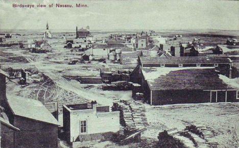 Birds eye view, Nassau Minnesota, 1910's