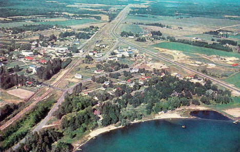 Aerial view, Nevis Minnesota, 1960's