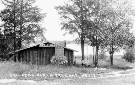 Ballards North Bay Camp, Nevis Minnesota, 1940's
